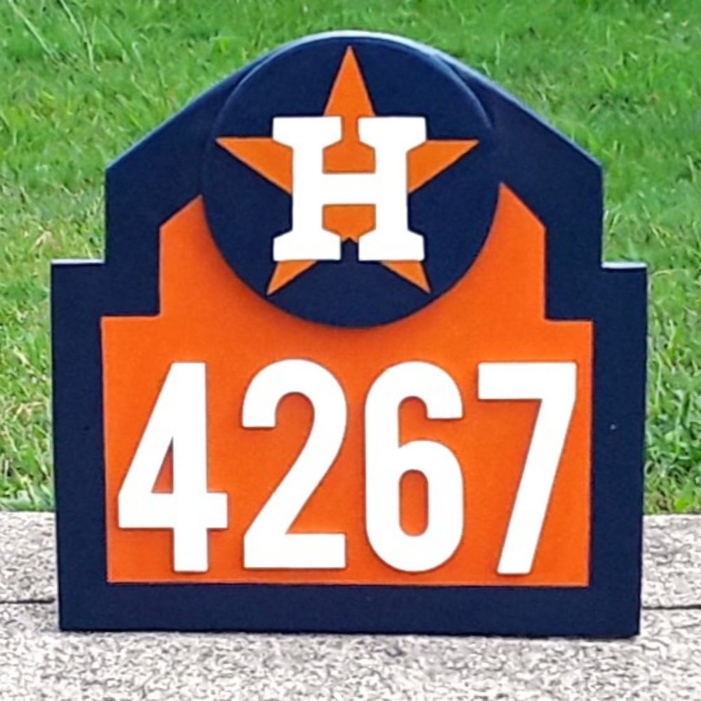 Houston Astros Address Sign for your home or office with your address (NEW)